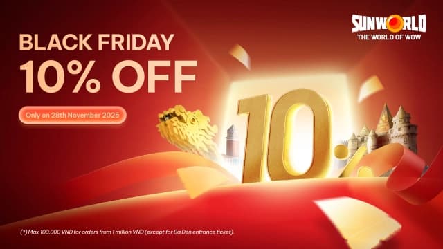 Black Friday Sun World 28/11: Giảm 10% vé online cực hời