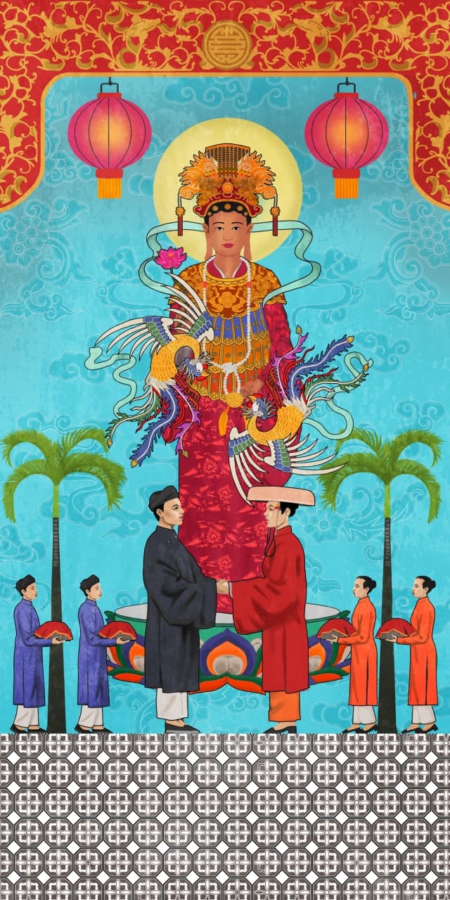 Bức 13 - Linh Sơn Thánh Mẫu ban phước tình duyên