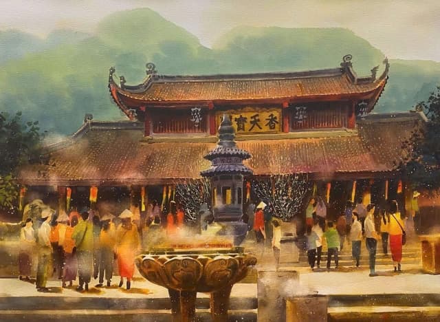 Triển lãm tranh “Về Ngộ” tại Sun World Ba Den Mountain - Chùa Hương