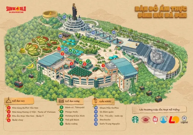 BẢN ĐỒ ẨM THỰC SUN WORLD BA DEN MOUNTAIN