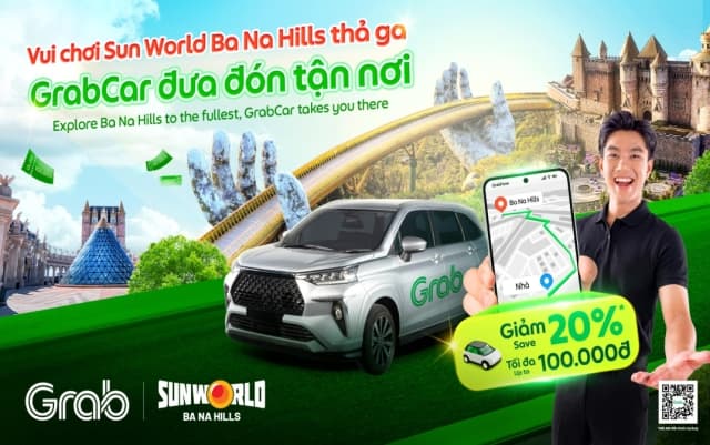 Vi vu Bà Nà hè 2026 với ưu đãi GrabCar giảm đến 100.000 đồng