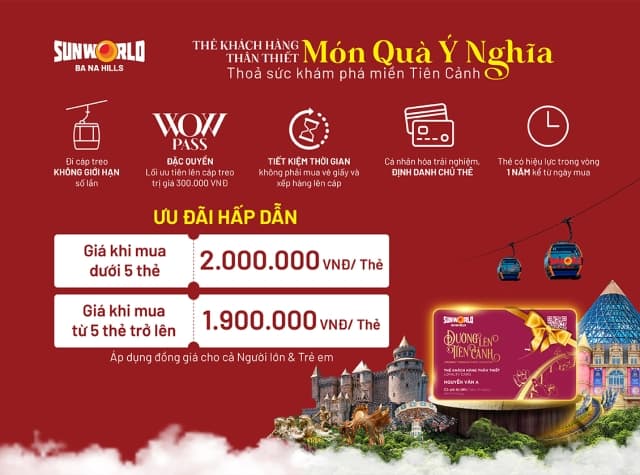 Sun World Ba Na Hills ra mắt “thẻ Khách hàng Thân thiết” với nhiều tính năng ưu việt