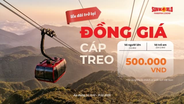 Khu du lịch Sun World Fansipan Legend tung siêu ưu đãi dành cho khách Việt Nam