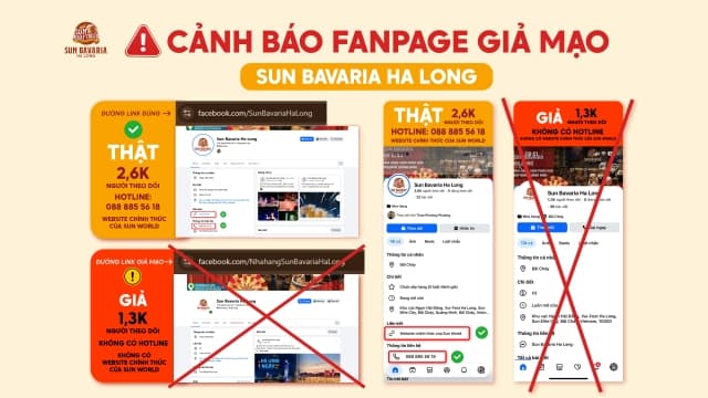 Cảnh báo fanpage giả mạo Sun Bavaria Ha Long: Hướng dẫn nhận diện và giao dịch an toàn
