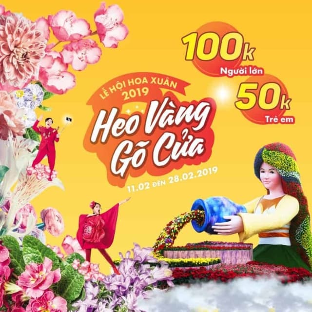 Chỉ 100K - Thỏa sức vui chơi tại Công viên Rồng và Lễ hội hoa xuân