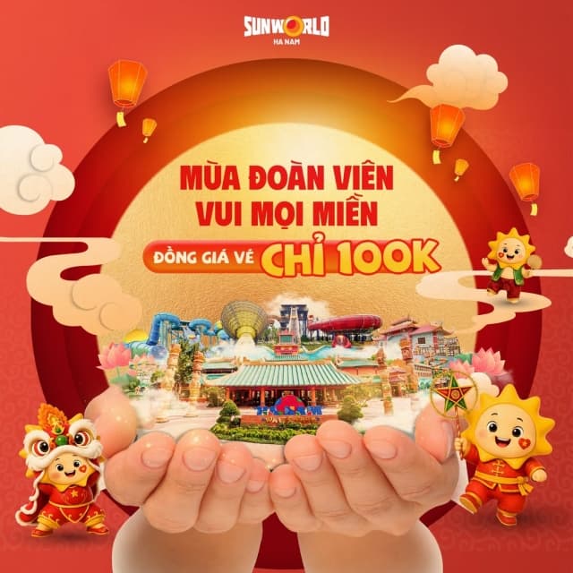 Sun World Ha Nam tung ưu đãi vé 100.000 đồng, vui chơi thả ga dịp Trung thu