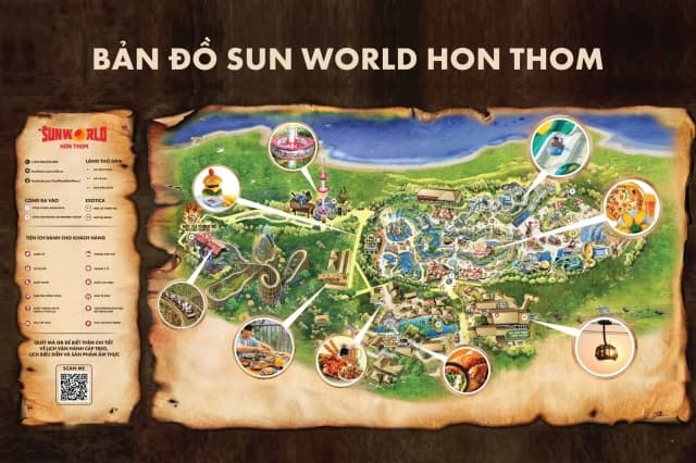 Bản đồ Hòn Thơm Phú Quốc chi tiết giúp dễ dàng tham quan