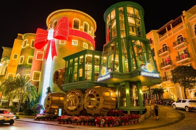 Spend Halloween beneath an upside-down clock tower at Apollo Cafe Phu Quoc
