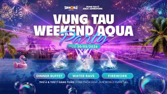 Công viên nước Sun World Vung Tau sẽ bắn pháo hoa vào mỗi cuối tuần từ ngày 30/05/2026
